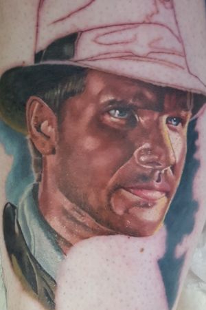 Indiana Jones and the temple of doom #realism #realistictattoo #tattoo #tattooart #portrait 