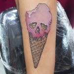 Skull ice cream. #tattoo #tattoo2me #tattooartist #icecreamtattoo #skulltattoo #skull #icecream 