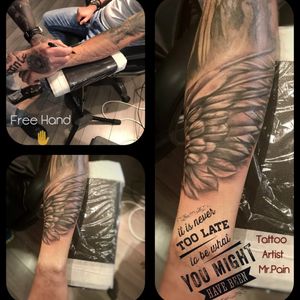 Free hand Tattoo work 👍😎#tattoo2me #tattooartist #tattooart #realismo #realistic #realism #realistictattoo #realistictattoos #wingstattoo #wing #wings #blackandgreytattoo #blackandgrey 