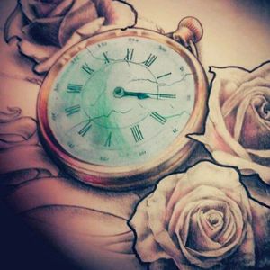 #clock&rose #clock #rose #sketchtattoo 
