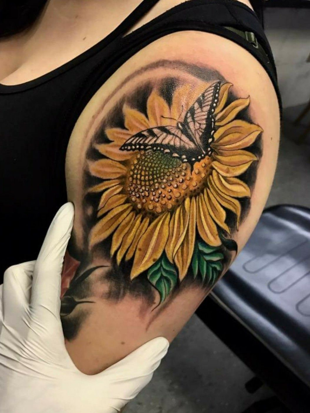 10 Sunflower butterfly tattoo ideas  butterfly tattoo butterfly sunflower