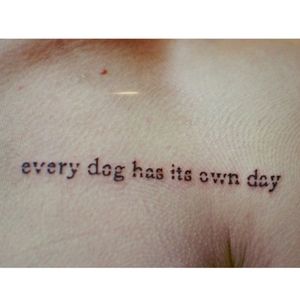 "every dog has its own day"