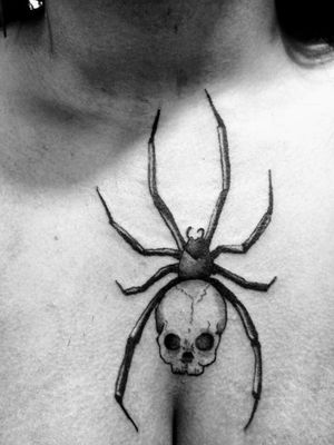 Follow me on Instagram @valchu.tatuajes #calaca #CalaveraTattoo #spider #spidertattoo 