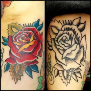 Traditional Rose for Sophie 🌹#tattoo #oslo #norway #werkentattoostudio @andre_werken_tattoo