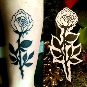 Blackwork rose for Henrik! 😎#tattoo #oslo #norway #werkentattoostudio @andre_werken_tattoo