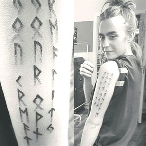 Runes for Charlotte! 》》😊#tattoo #oslo #norway #werkentattoostudio @andre_werken_tattoo