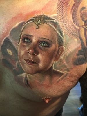 Clients child as the Childlike Empress #neverendingstory #childlikeempress #portrait #childportrait #character #neverendingstorysleeve #photorealism #realism #colorportrait 