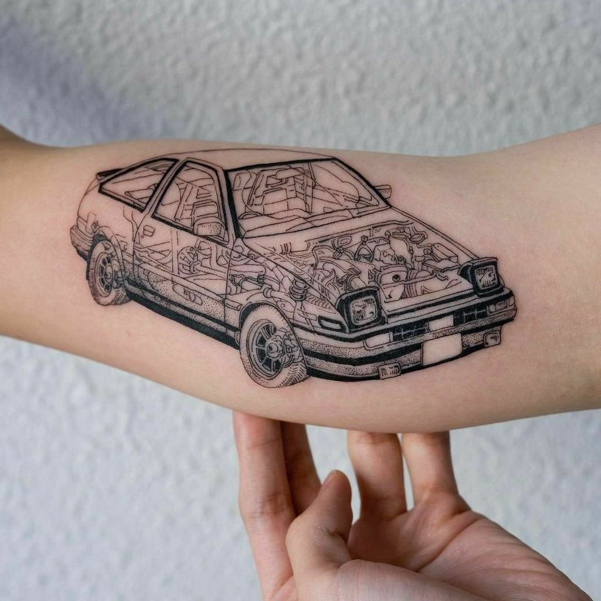 Tattoo uploaded by Alejandro Rucal • toyota corolla ae86 trueno 