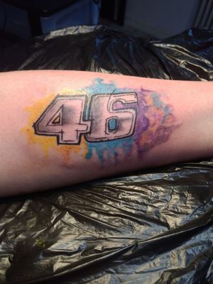 Inked by Alex Moorlag Titanium Ink The Netherlands #ValentinoRossi #watercolor 