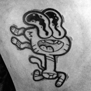 Crazy Gumball Watterson #Tattoon #TheAmazingWorldOfGumball #Cartoon #cartoontattoo #cartoonish #cat #gato #psychedelic 
