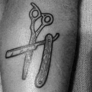 ✂️💈#blackwork #linework #navaja #navajabarbera #tijeras #scissors 