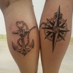 #tattoo #ancor #compass #couplestattoo 