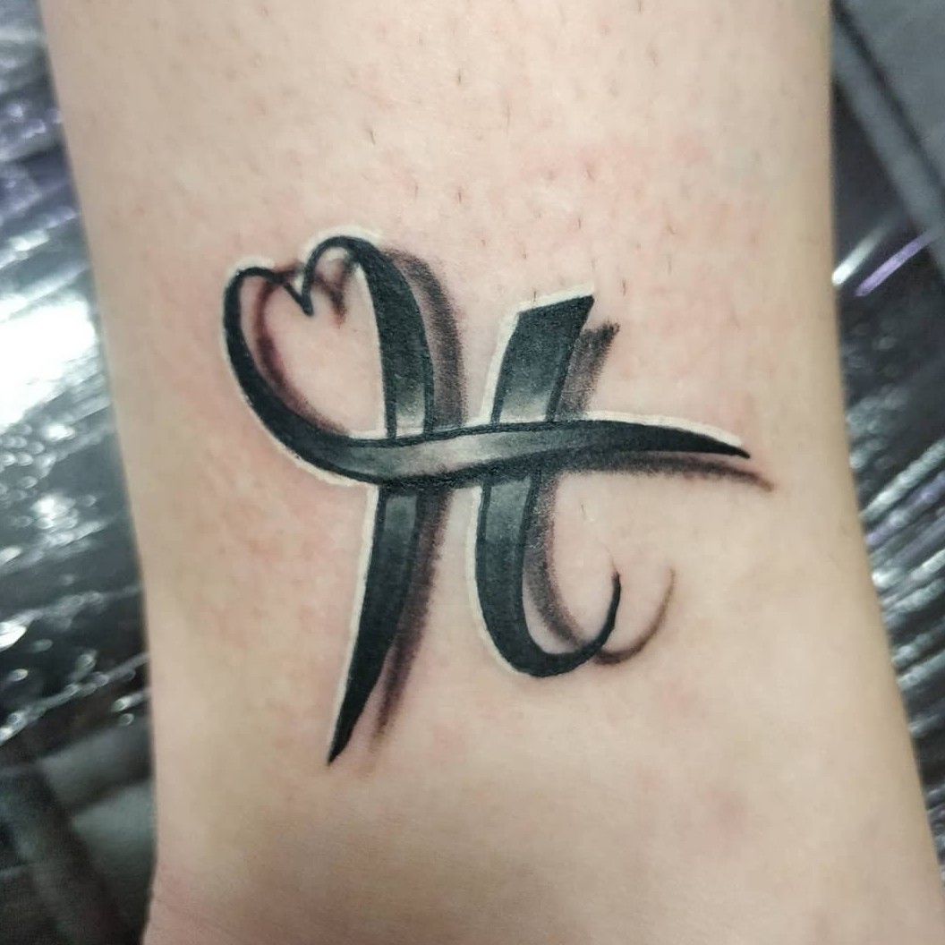 Combining Initials S and H with a Heart Tattoo Designs  YouTube