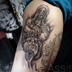 #tattoo #tattoos #tatuagem #portalegre #ink #inked #tattooartist #lucasdeassis #pilaca #tattooed #art #arte #statue #inkedgirls #amazing #blackandgrey #Tattoodo 