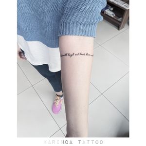 "Live well, laugh out loud, love much"Instagram: @karincatattoo #script #quote #writing #tattoo #tattooed #woman #inked #dövme #istanbul #turkey #tattoos #girl #arm