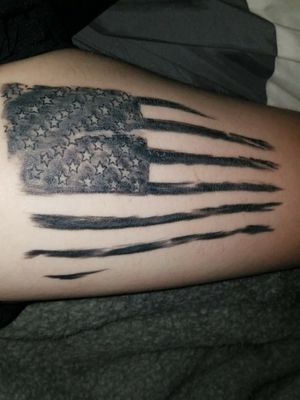 Tattered American flag 