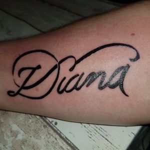 The first name tattoo made by my friend