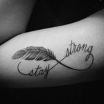 #blackandgrey #letter #StayStrong #feathers #infiniti