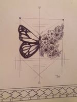 Butterfly flower design #butterfly #flowers #geometric 