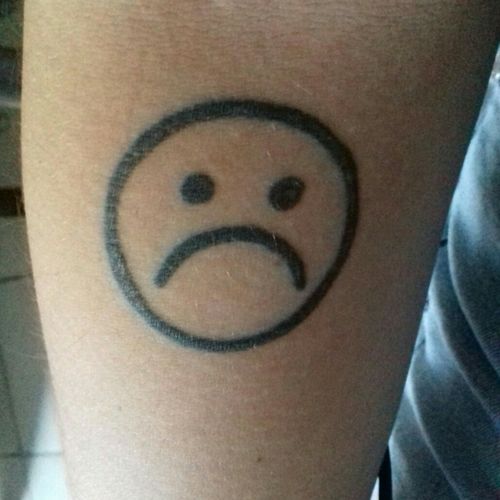 Tattoo Uploaded By Daniel Medina Sad Face 500966 Tattoodo