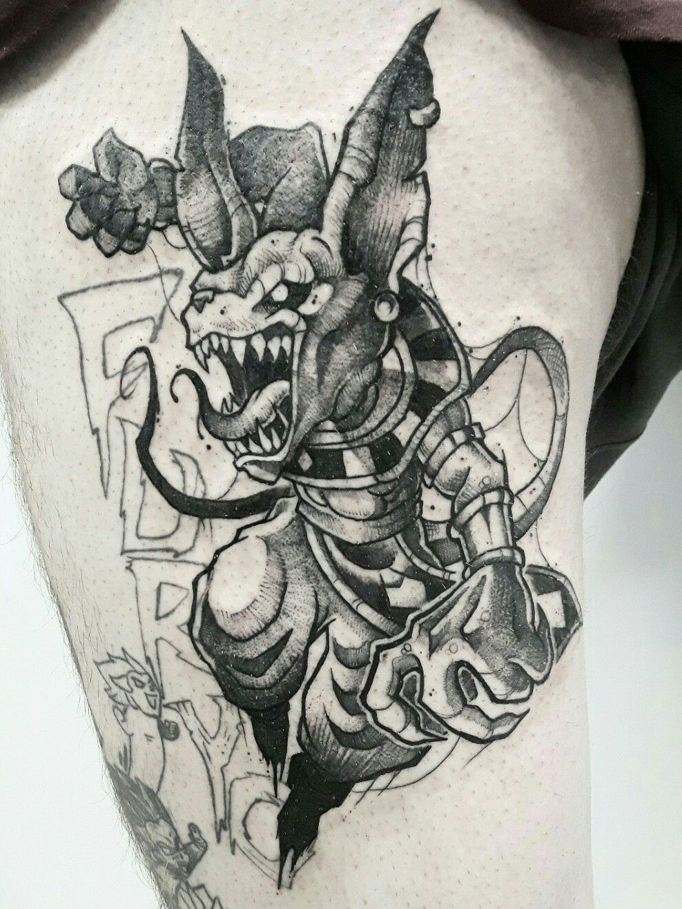 My Lord Beerus done by inkaholiktony from Inkaholik tattoo in Miami   Dragon ball tattoo Tattoos Dragon tattoo