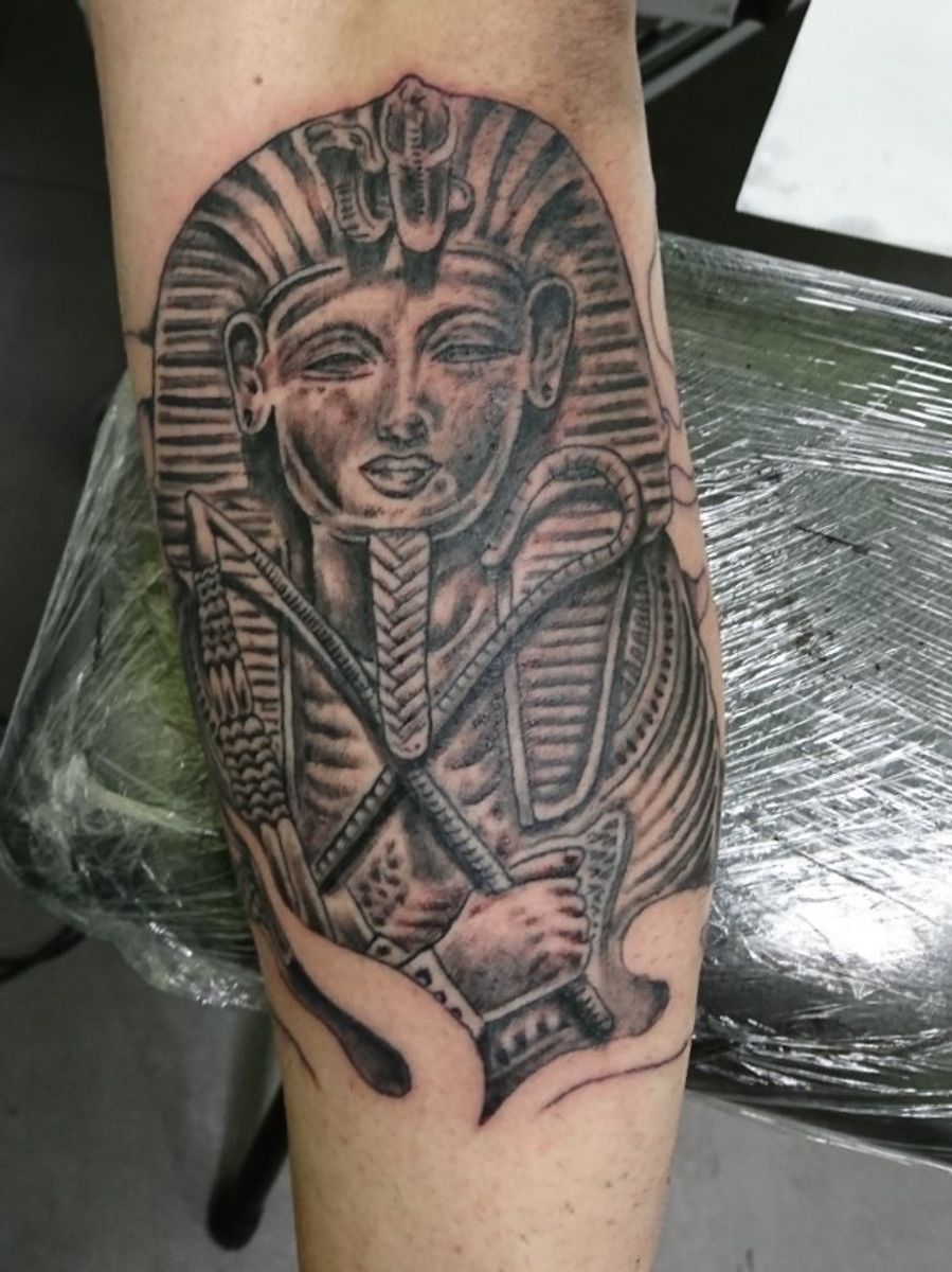 Tattoo uploaded by Praxis Tattoo VK • Tutankhamon black and grey • Tattoodo