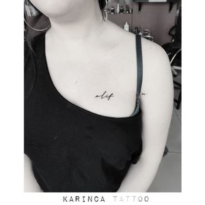 "Elif"Instagram: @karincatattoo #script #writing #tattoo #tattoos #tattoodesign #tattooartist #tattooer #tattoostudio #tattoolove #tattooart #istanbul #turkey #dövme #dövmeci #design #girl #woman #tattedup #inked #ink 
