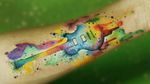 #guitar #guitartattoo #watercolortattoo #watercolor #rainbow 