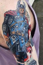 **IN PROGRESS** Marvel sleeve cover-up by Pete. So far, Thor & half way through the Hulk. Plenty more to go! Remember, quality, detailed tattoos that last, take time. Pure artwork.#MarvelTattoos #MarvelTattoo #thortattoo #thor #colourtattoo #sleevetattoo #coveruptattoo #CoverUpTattoos #cartoontattoo #inprogresstattoo #menwithink #inkedup #inked 