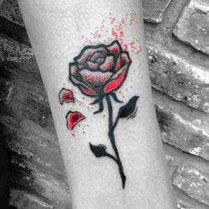 🌹 #blackwork #Colorwork #DotWork #Rosa #Rose
