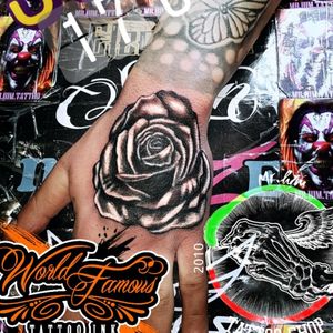 Rose tattoo Gray wash and high white