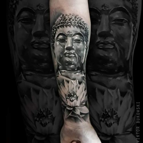 #budha #tattoo #Tattoodo #worldfamousink #realistic #blackandgrey #slovakia #flower 