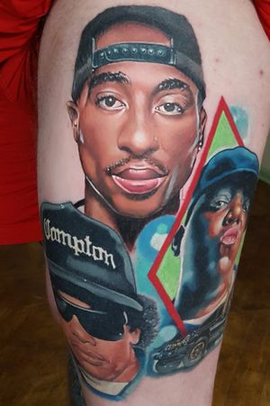 3rd session with Tupac. #realism #realistictattoo #tattoo #tattooart #portrait #realism #realistictattoo #tattoo #tattooart #portrait #rappers #raplegends #colourtattoo #colourrealism #colorrealism