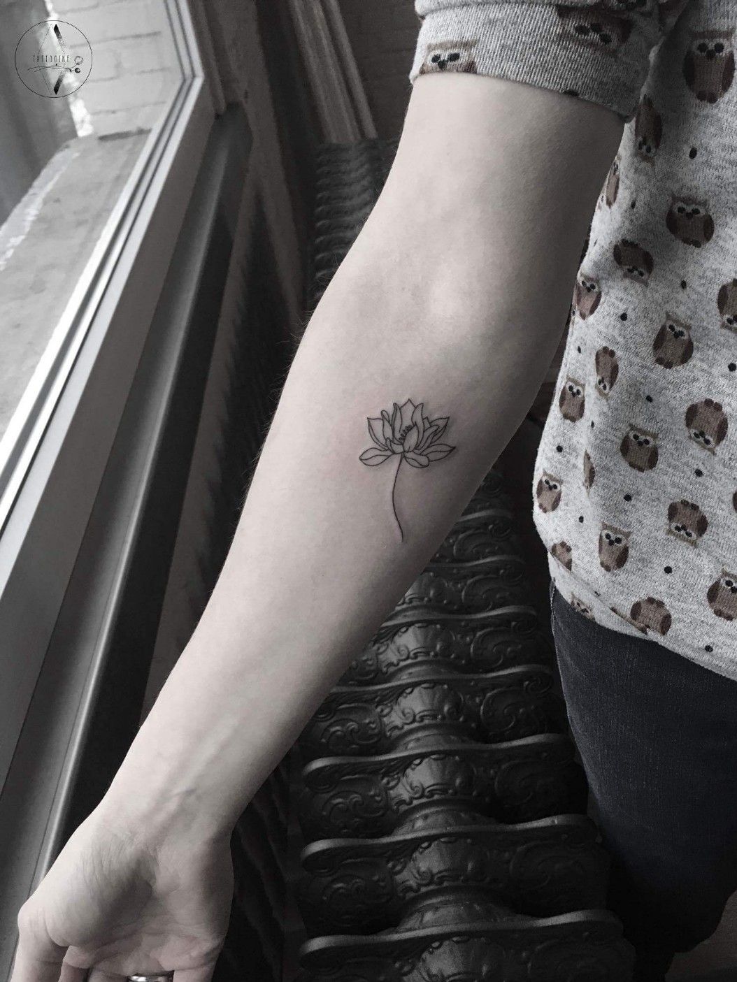 Minimal lotus flower tattoo lotus  Emblem Tattoo Studio  Facebook