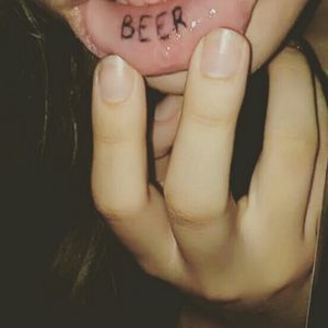 #beer #liptattoo