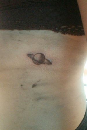 Lil cute saturn was my first tattoo on a client 