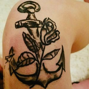 A rose/anchor tatoo. Not my design, but my drawing.