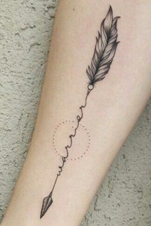 Warrior feather tattoo
