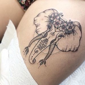 Beautiful elephant tattoo