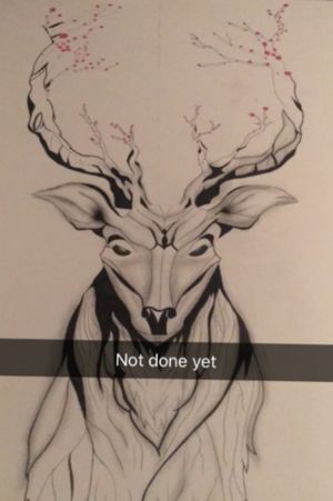 Charcoal deer drawing, by me. 