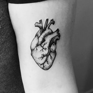 Anatomical heart by @tomtomtatts (Instagram) - Blackdot Tattoo, Glasgow