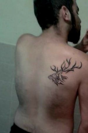 Deer tribal tattoo