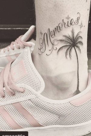 Palmtree and lettering by Em Scott...