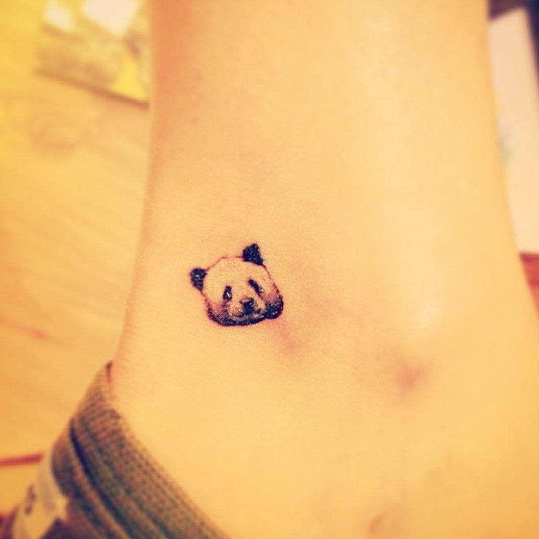 Tattoo tagged with flower small bear animal tiny panda lavender  ankle ifttt little nature illustrative jayshin  inkedappcom