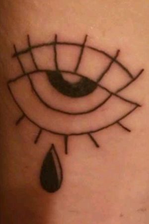 Crying eye Friday the 13th tattoo