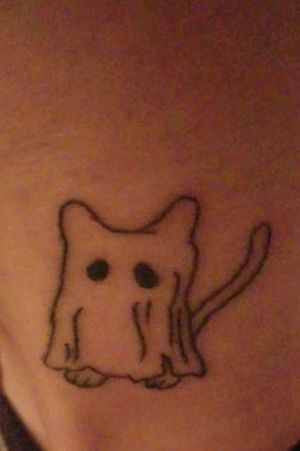 Ghost cat Friday the 13th tattoo 