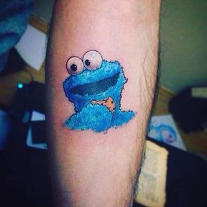 cookie monster tattoo realistic colorful #realistic #colorful #cookiemonster #cookie 