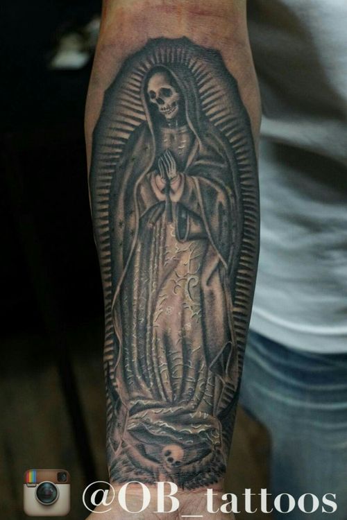Tattoo uploaded by Luis Ramirez • Santa Muerte tattoo Holy Death tattoo ...