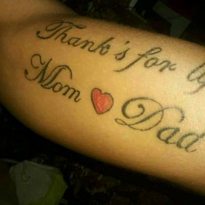 #Jla #Tattoo#Thanks #life #for #mom ❤#dad