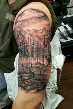Awesome nature tattoo I got from Jon Leathers at Splash of Color in East Lansing, Michigan